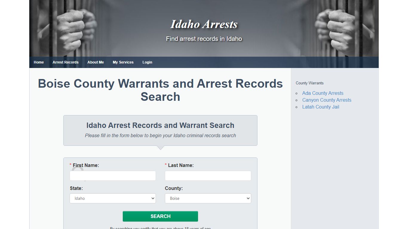 Boise County Warrants and Arrest Records Search - Idaho Arrests